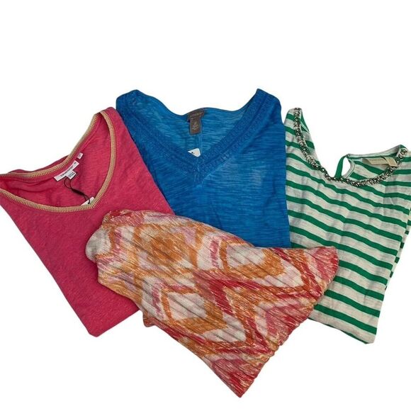 Chico's Tops - Chico's Women's Colorful 4 Blouse BUNDLE Size 2 Multicolor Casual Spring